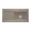 Villeroy&Boch Subway 60 XL Flat Zlewozmywak ceramiczny 1-komorowy prawy CeramicPlus 96,5x47,5 cm na równi z blatem, z ociekaczem, jasnobrązowy, drewniany Timber 67191FTR - zdjęcie 1