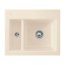 Villeroy&Boch Subway 60 XM Flat Zlewozmywak ceramiczny 1,5-komorowy CeramicPlus 58,5x47,5 cm z korkiem pop-up na równi z blatem bez ociekacza kremowy Ivory 67802FFU - zdjęcie 1