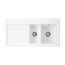 Villeroy&Boch Subway 60 XR Flat Zlewozmywak ceramiczny 1,5-komorowy prawy CeramicPlus 96,5x47,5 cm na równi z blatem, z ociekaczem, biały Snow White 67211FKG - zdjęcie 1