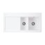 Villeroy&Boch Subway 60 XR Zlewozmywak ceramiczny 1,5-komorowy prawy CeramicPlus 100x51 cm do wbudowania, z ociekaczem, biały Stone White 672101RW - zdjęcie 1