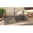 Villeroy&Boch Subway 60 Zlewozmywak ceramiczny 1-komorowy prawy CeramicPlus 78x51 cm z korkiem pop-up, do wbudowania, z ociekaczem, jasnoszary Steam 671402SM - zdjęcie 2