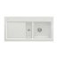Villeroy&Boch Subway 60 Zlewozmywak ceramiczny 1,5-komorowy prawy CeramicPlus 100x51 cm z korkiem pop-up do wbudowania z ociekaczem jasnoszary Steam 671202SM - zdjęcie 1