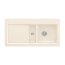 Villeroy&Boch Subway 60 Zlewozmywak ceramiczny 1,5-komorowy prawy CeramicPlus 100x51 cm z korkiem pop-up do wbudowania z ociekaczem kremowy Crema 671202KR - zdjęcie 1