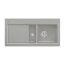 Villeroy&Boch Subway 60 Zlewozmywak ceramiczny 1,5-komorowy prawy CeramicPlus 100x51 cm z korkiem pop-up do wbudowania z ociekaczem szary Fossil 671202KD - zdjęcie 1
