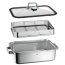 WMF Vitalis Stalowa Brytfanna z wkładem do gotowania na parze 41x27x10 cm, Srebrny/przezroczysty 1741016049 - zdjęcie 2