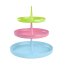 Zak Designs Patera na ciasta 20 cm, różowa/niebieska/zielona 2174-240 - zdjęcie 1