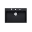 Quadron Marc 110 Zestaw Zlewozmywak granitowy jednokomorowy 76x50 cm + syfon + dozownik + wkładka ociekowa + Qmata + deska pure carbon/elementy stalowe HQM7650U7_BS - zdjęcie 7