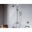 Zucchetti Isyshower Zestaw prysznicowy natynkowy z deszczownicą czarny mat gofrowany ZD1050.N1 - zdjęcie 4