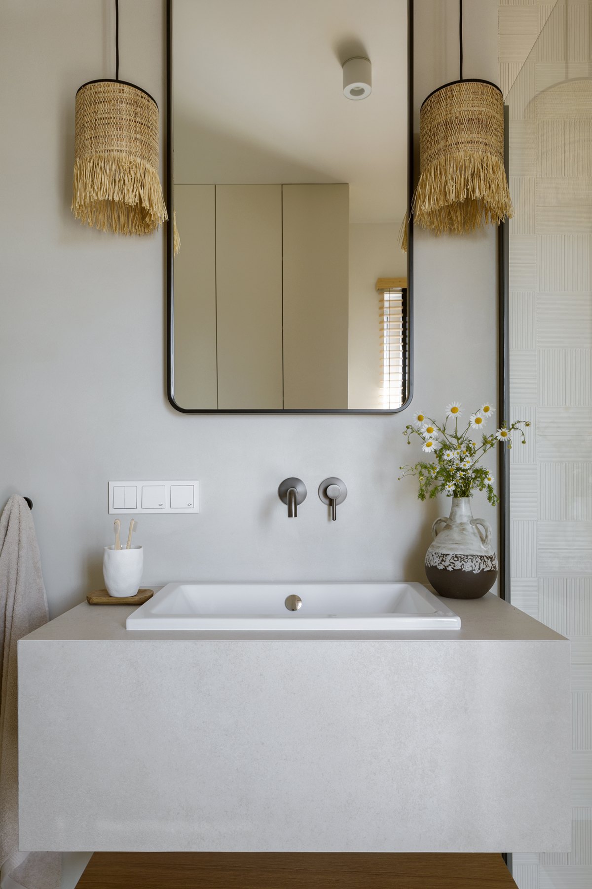 Mieszkanie 167 metrów w Dawidach Bankowych pod Warszawą łazienka