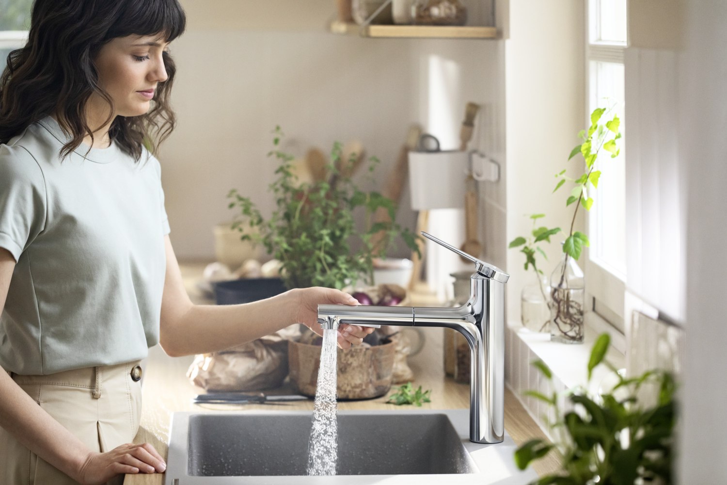 bateria kuchenna hansgrohe, hansgrohe zesis