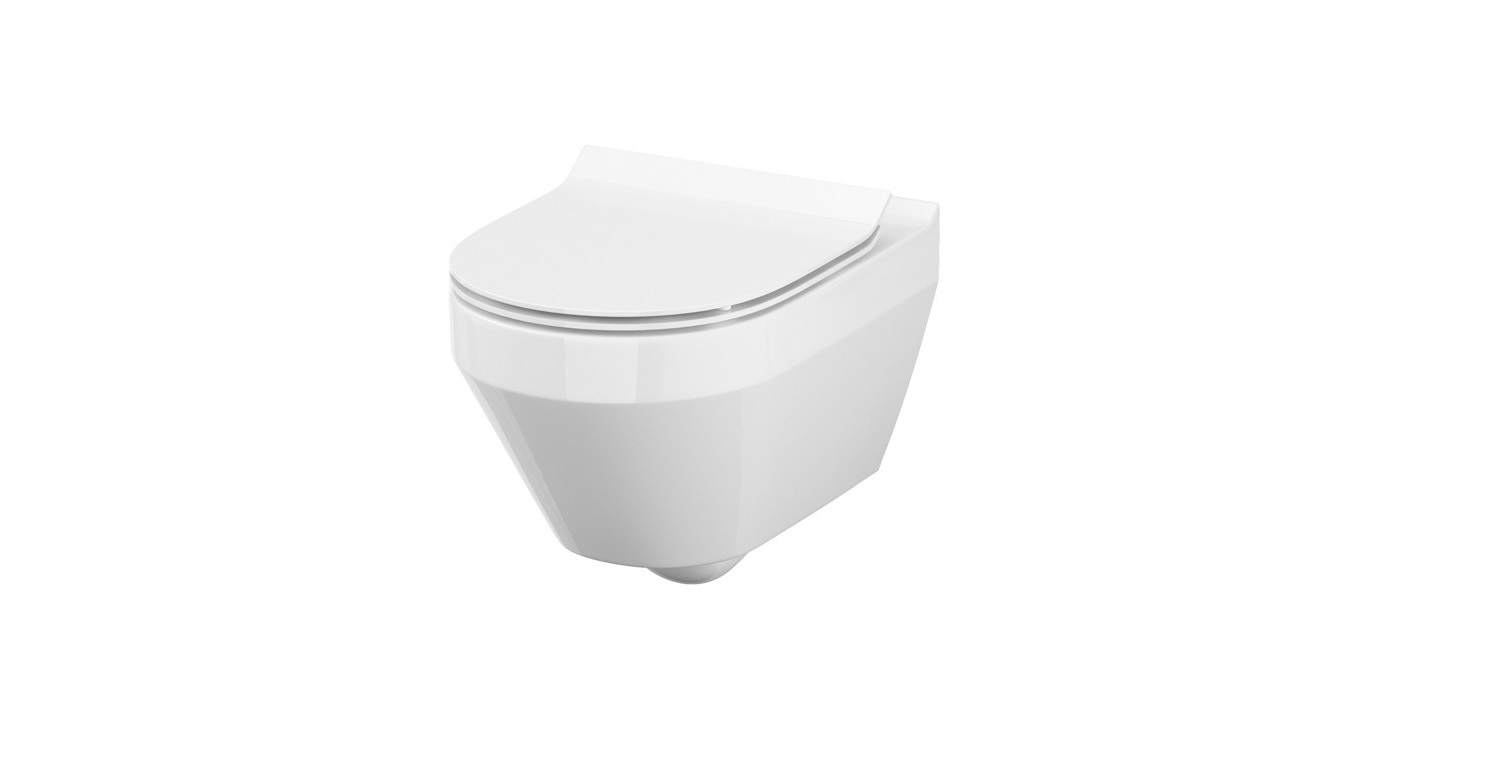 Cersanit Crea miska WC podwieszana z deską wolnoopadającą - www.Łazienkarium.pl miska WC wisząca z deską wolnoopadającą,miska WC bez kołnierza z deską wolnoopadającą, miska WC podwieszana z deską wolnoopadającą