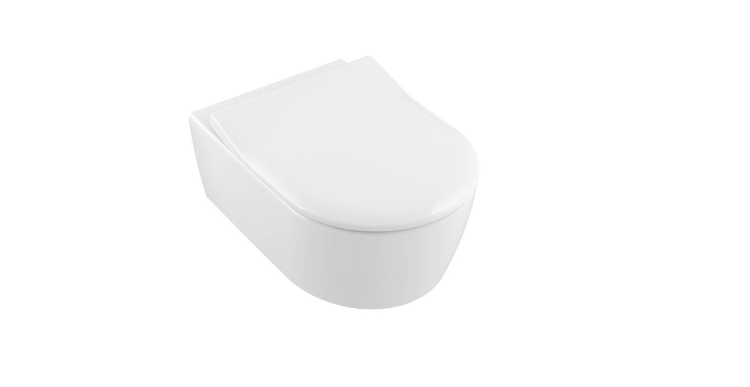 Villeroy&Boch Avento miska WC wisząca z deską wolnoopadającą - www.Łazienkarium.pl miska WC wisząca z deską wolnoopadającą,miska WC bez kołnierza z deską wolnoopadającą, miska WC podwieszana z deską wolnoopadającą