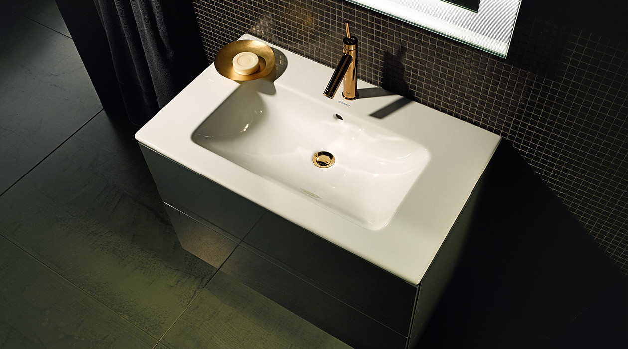 Prostokątna umywalka z powłoką Wondergliss - www.Łazienkarium.pl duravit umywalki z powłoką, powłoka na umywalkach duravit, duravit umywalka z powłoką