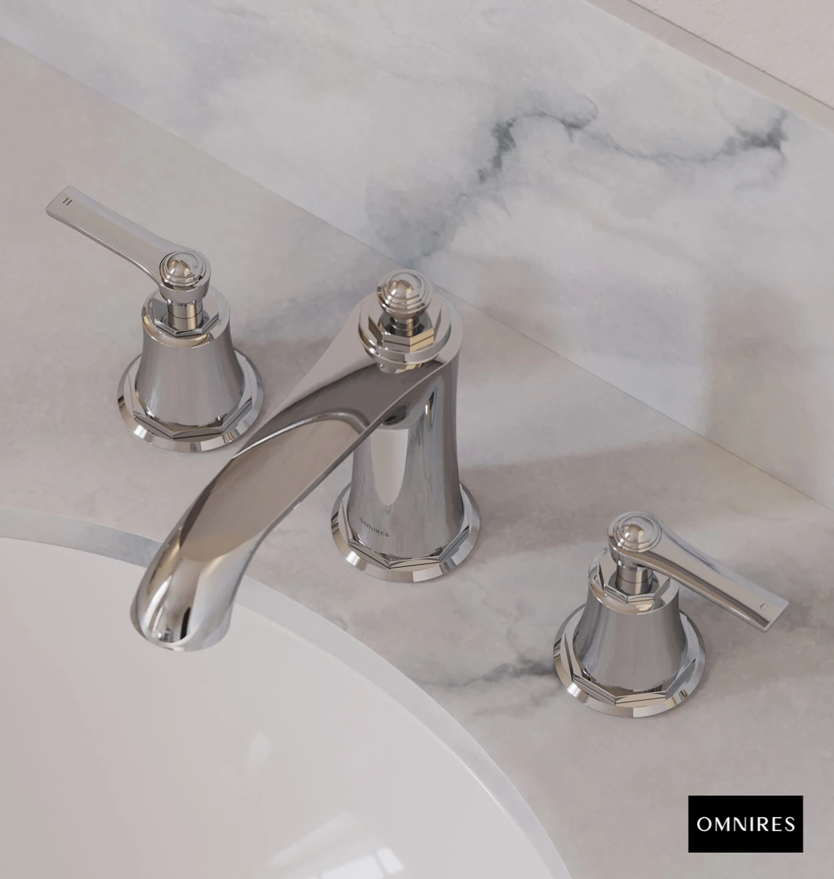 Omnires Armance Bateria umywalkowa chrom