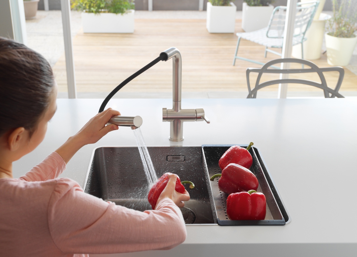 Franke Active Bateria kuchenna z wyciąganą wylewką chrom