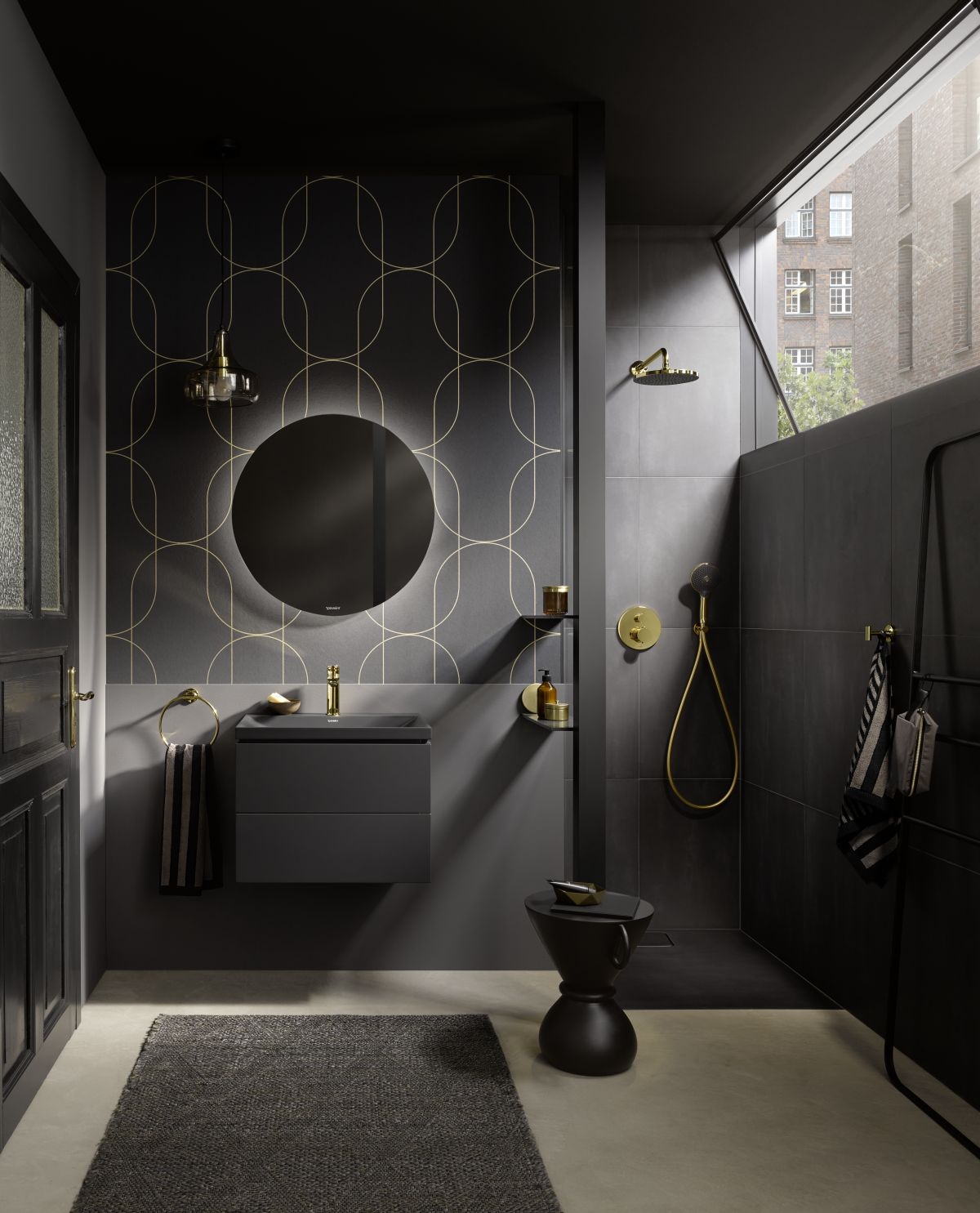 Duravit Graham Zestaw prysznicowy z baterią złoty