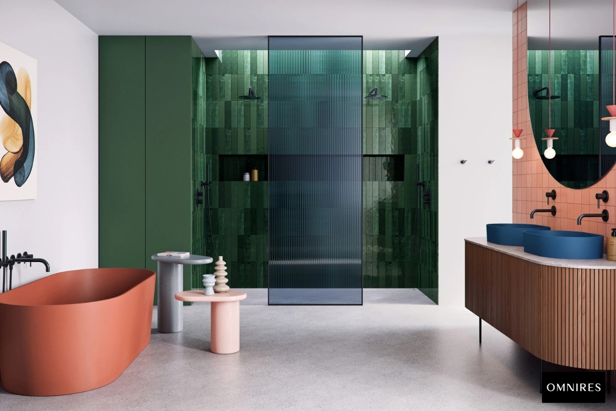 OMNIRES OVO M+ Wanna wolnostojąca terracotta mat