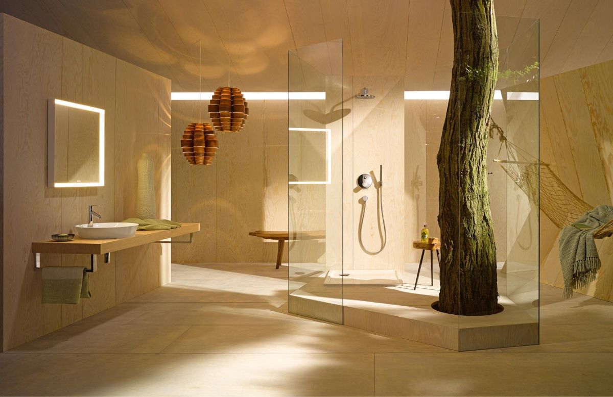 Aranżacja łazienki w stylu balijskim - www.Łazienkarium.pl łazienka w stylu bali, łazienka bali, styl bali,łazienka w stylu egzotycznym, łazienka biało-beżowa