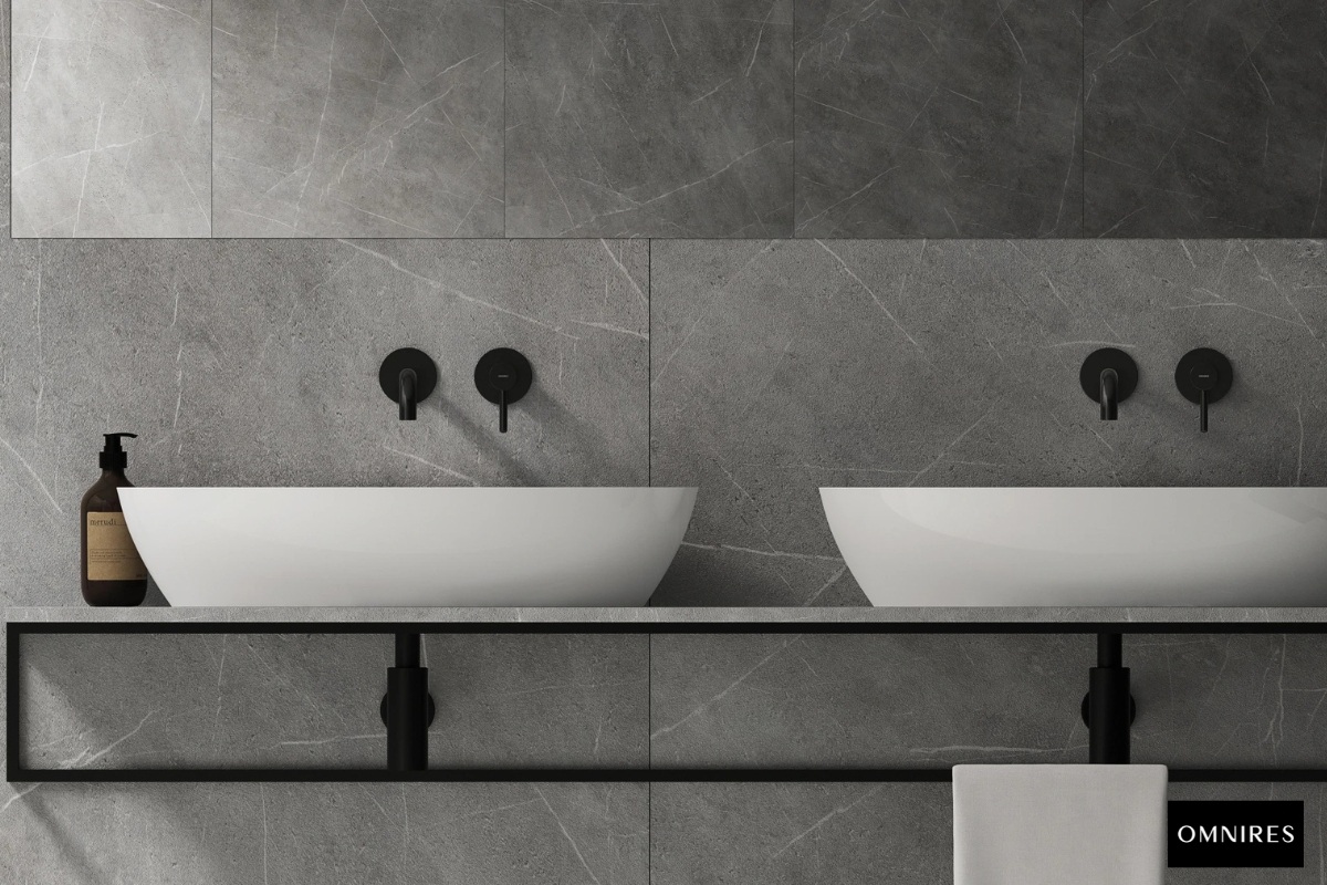 OMNIRES Y Bateria umywalkowa podtynkowa czarna