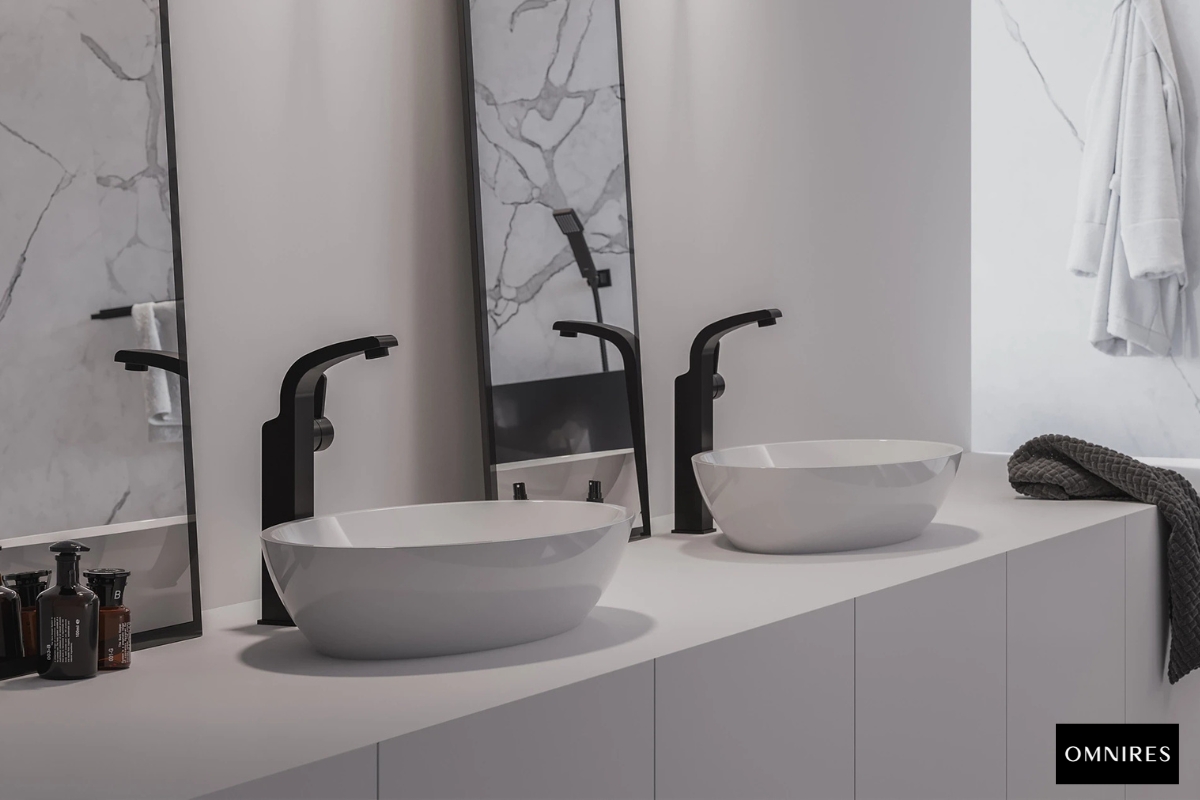 OMNIRES DARLING Bateria umywalkowa czarna