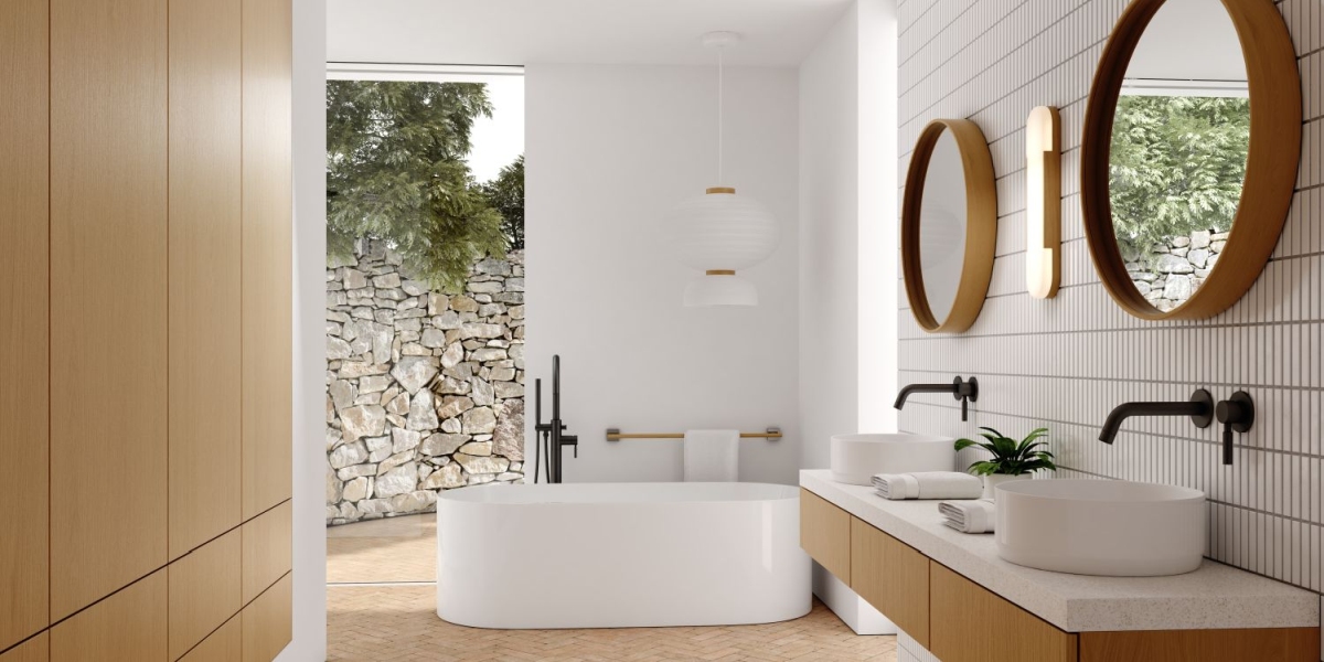 Łazienka z czarnymi dodatakmi - www.Łazienkarium.pl łazienka z czarnymi dodatkami, biała łazienka z drewnem i czarnymi dodatkami, ciemna łazienka inspiracje, łazienka szaro-czarna, mała czarna łazienka