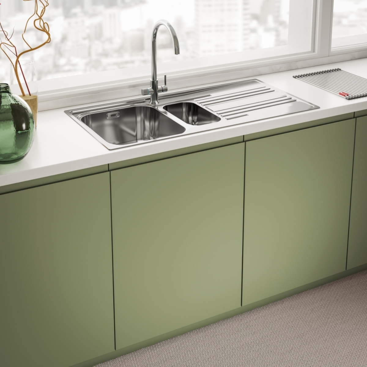 Franke Line Clear Water 2.0 J Bateria kuchenna wysoka z funkcją filtrowania wody chrom