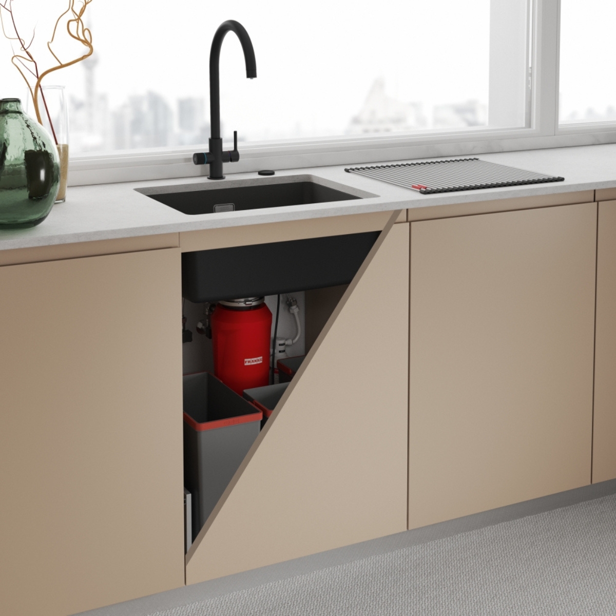 Franke Line Clear Water 2.0 J Bateria kuchenna wysoka czarny mat