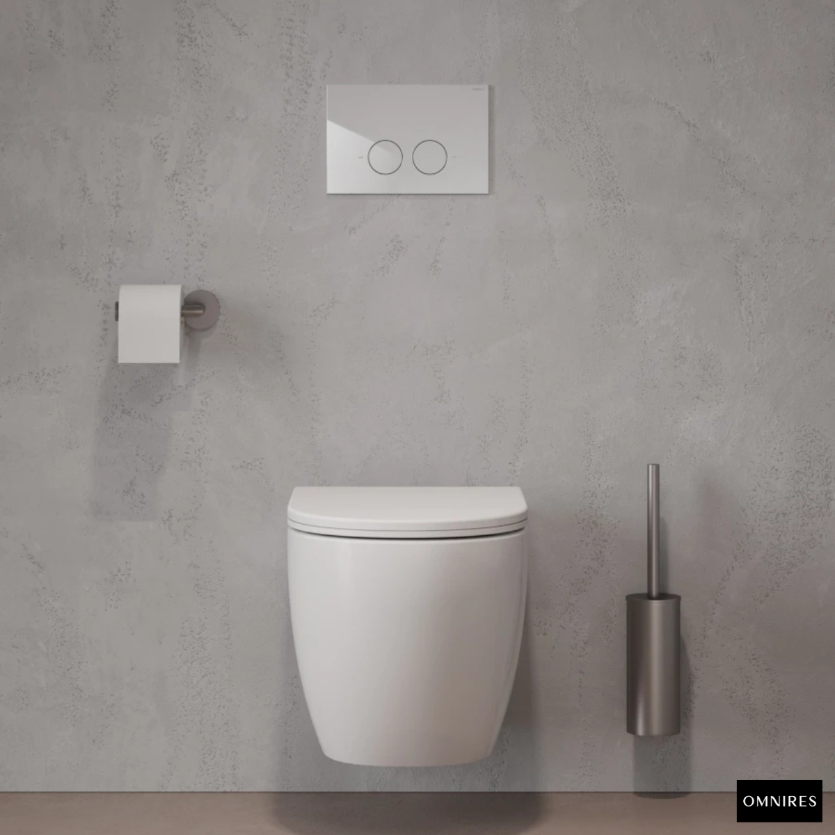 OMNIRES FLUSH SET Stelaż WC Podtynkowy STRONGFRAME z przyciskiem chrom połysk