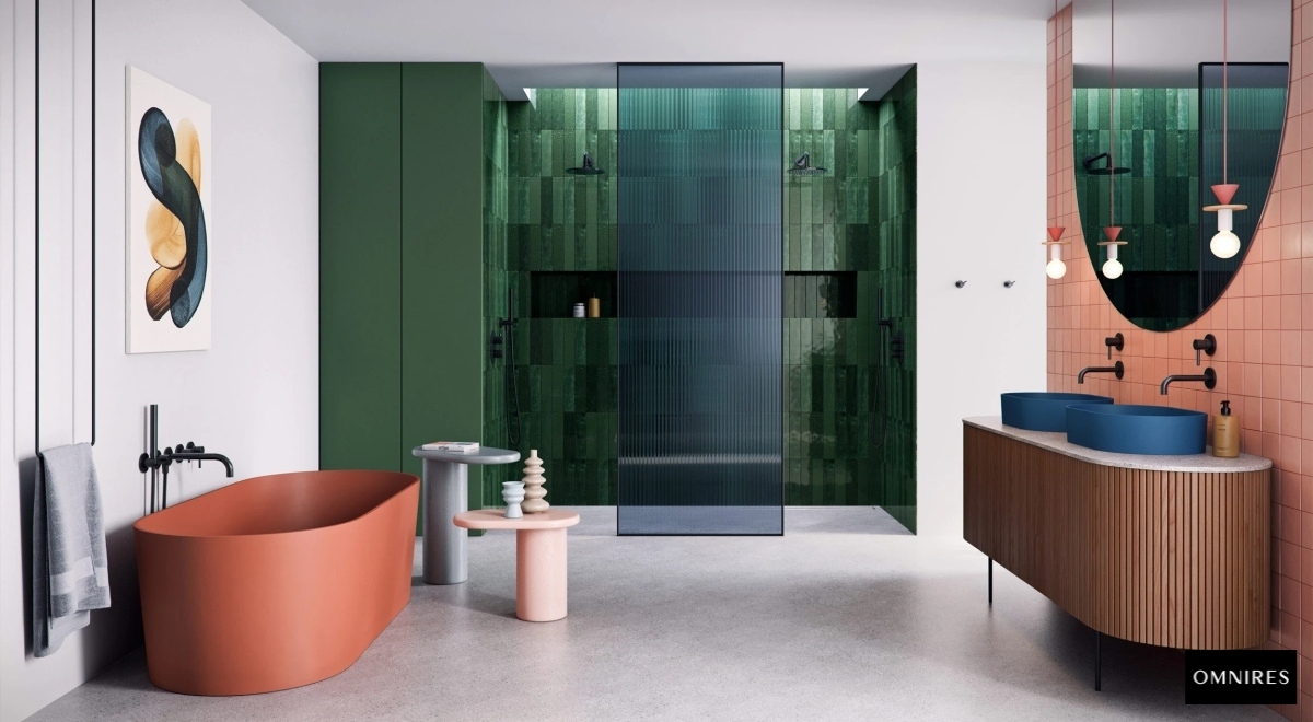 OMNIRES Y Bateria prysznicowa podtynkowa czarny półmat