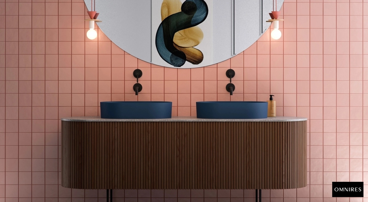 OMNIRES OVO M+ Umywalka nablatowa midnight blue mat