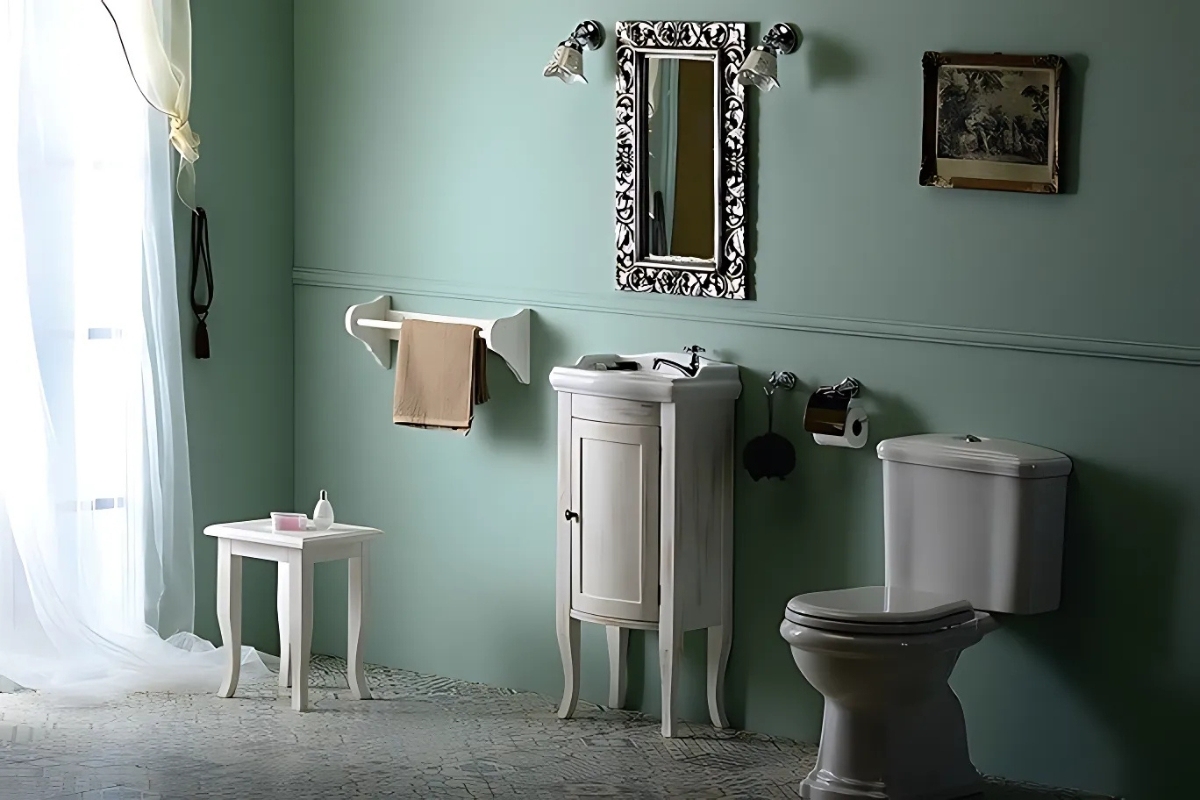 Sapho Retro Taboret biały