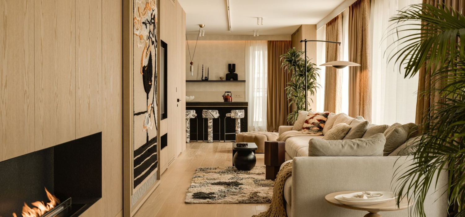 Artystyczny penthouse na Powiślu - salon