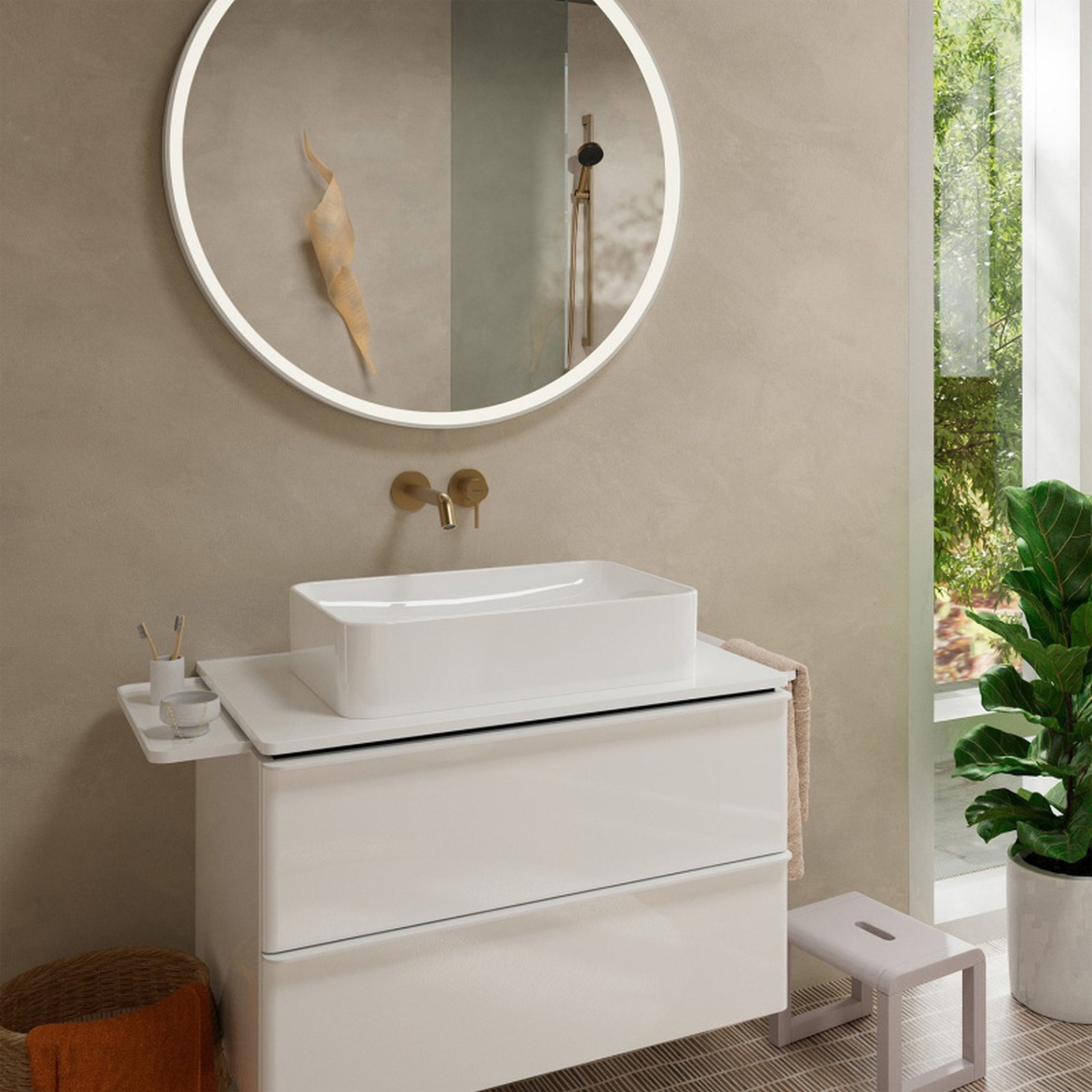 Hansgrohe Tecturis S Bateria umywalkowa podtynkowa brąz szczotkowany - www.Łazienkarium.pl Hansgrohe Tecturis S Bateria umywalkowa podtynkowa brąz szczotkowany