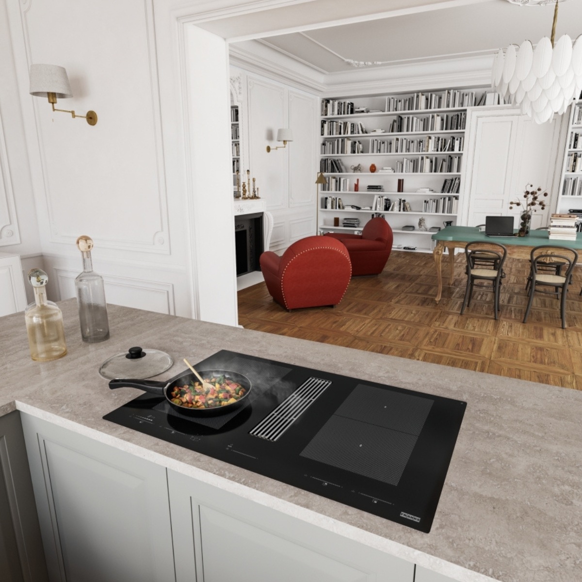 Franke Mythos 2gether Zestaw Płyta indukcyjna wraz z okapem czarna