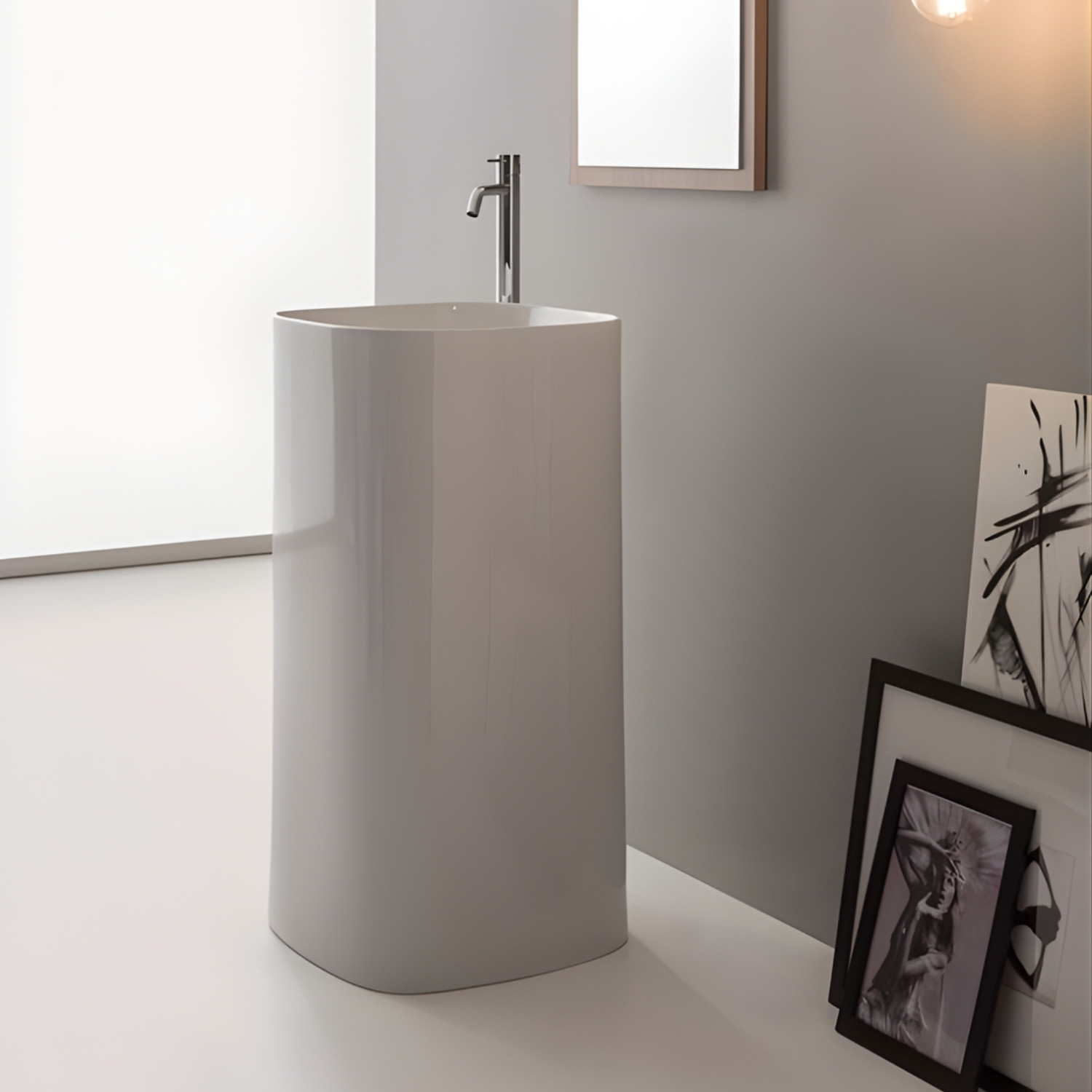 Scarabeo Moon Umywalka wolnostojąca ceramiczna biała