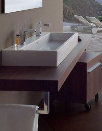 Duravit Fogo, czyli łazienka w drewnie