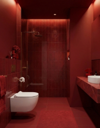 Łazienka w jednym kolorze? Trend color drenching to hit, kt&oacute;ry wchodzi do mieszkań